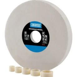 Aluminium Oxide Bench Grinding Wheel, 200 x 25mm, 80G, White