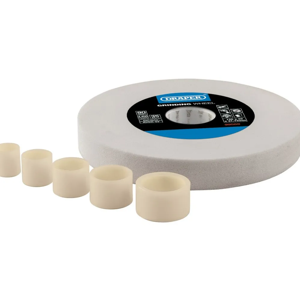 Aluminium Oxide Bench Grinding Wheel, 150 x 20mm, 80 Grit, White