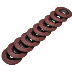 Aluminium Oxide Flap Discs, 115 x 22.23mm, 60 Grit (Pack of 10)