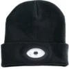 Beanie Hat with Rechargeable Torch, One Size, 1W, 100 Lumens, Black