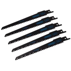 Bi-metal Reciprocating Saw Blades for Plaster Cutting, 150mm, 6tpi (Pack of 5)