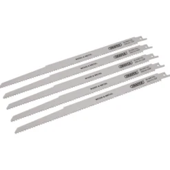 Bi-metal Reciprocating Saw Blades for Multi-Purpose Cutting, 300mm, 6tpi (Pack of 5)