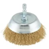 Brassed Steel Crimped Wire Cup Brush, 75mm