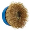 Brassed Steel Crimped Wire Cup Brush, 65mm, M14