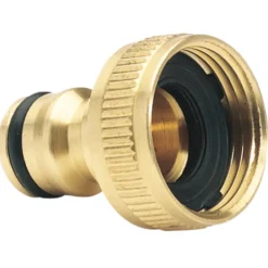 Brass Garden Hose Tap Connector, 3/4"