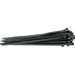 Cable Ties, 4.8 x 200mm, Black (Pack of 100)