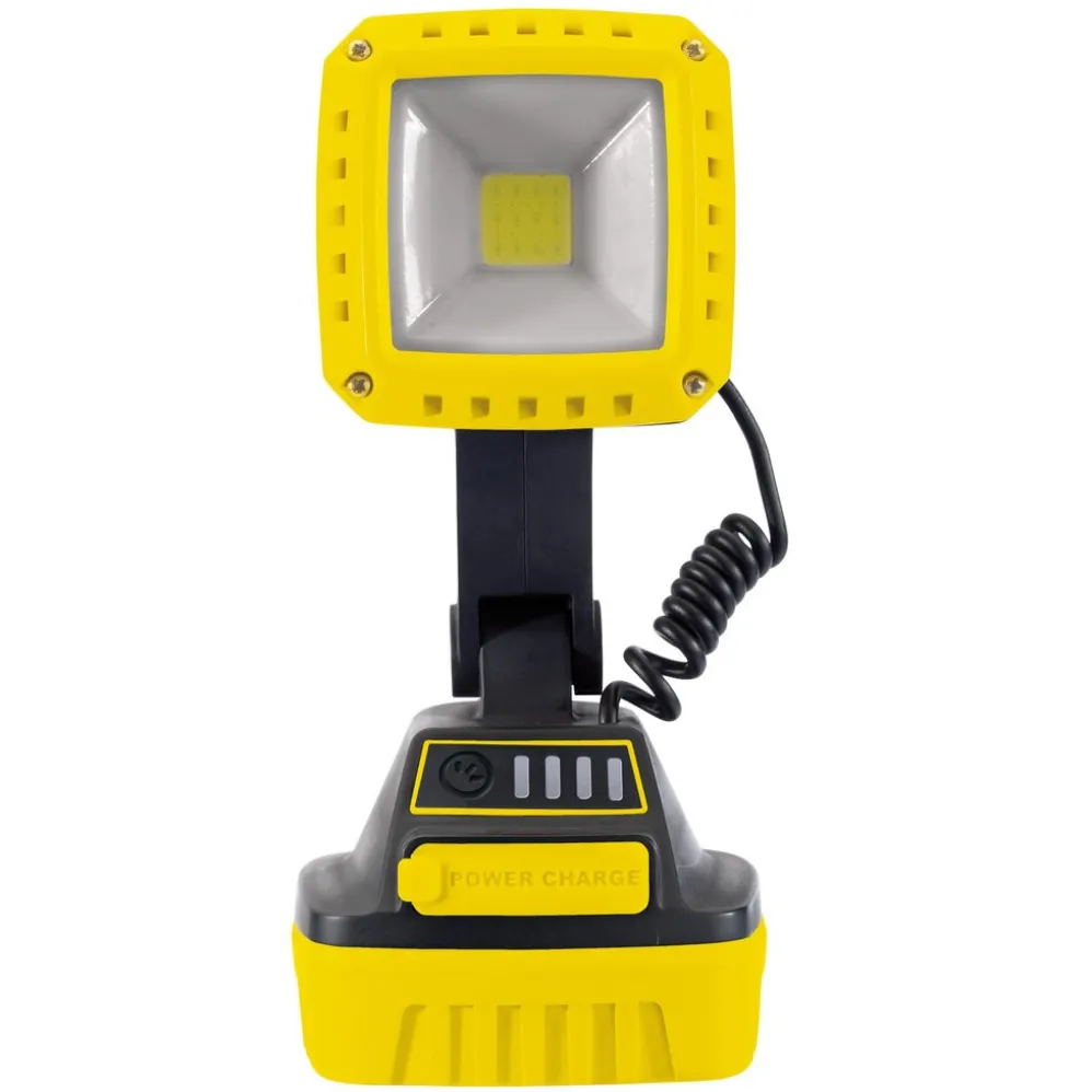 COB LED Rechargeable Work Light, 10W, 1,000 Lumens, Yellow, 2 x 2.2Ah Batteries