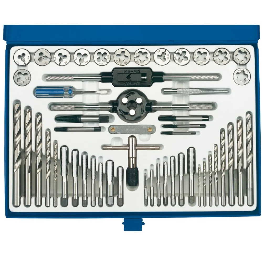 Combination Tap and Die Set - Metric, UNF and BSP (52 Piece)