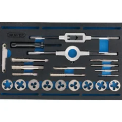 Combination Tap and Die Set - Metric and BSP in EVA Foam Insert Tray (22 Piece)