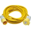Defender E85123 Arctic Extension Lead, Yellow, 16A, 2.5mm², 10m