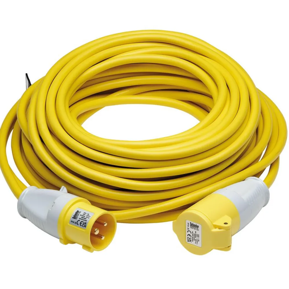 Defender E85233 110V Extension Lead, Yellow, 2.5mm², 16A, 25m