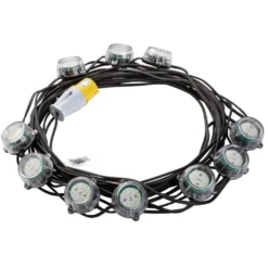 Defender E89354 110V 50W Heavy Duty LED Encapsulated Festoon String Lights, 22m