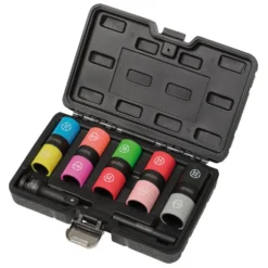 Double Ended Wheel Nut Socket Set, 1/2" Sq. Dr. (7 Piece)