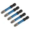 Draper Expert Cross Slot/PH Type Impact Screwdriver Bits, No.3 x 50mm, 1/4" Hex (Pack of 5)
