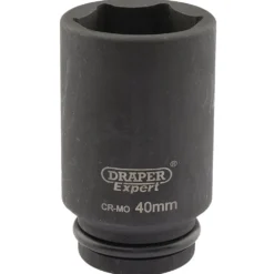 Draper Expert Drapi 6 Point Deep Impact Socket, 3/4" Sq. Dr., 40mm
