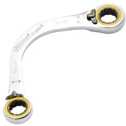 Draper Expert HI-TORQ® Double Ring Ratchet Half Moon Spanner, 14 x 16mm