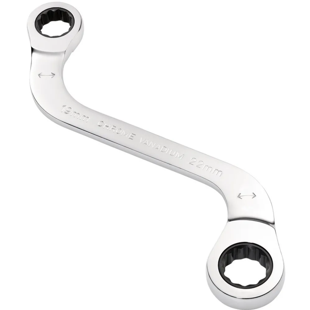 Draper Expert HI-TORQ® Double Ring Ratchet S-Shape Spanner, 19 x 22mm