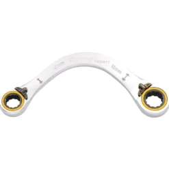 Draper Expert HI-TORQ® Double Ring Ratchet Half Moon Spanner, 10 x 12mm