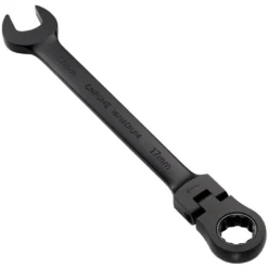 Draper Expert HI-TORQ® Metric Flexible Head Ratchet Combination Spanner, 17mm, Black