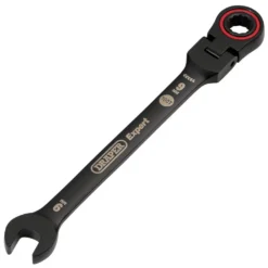 Draper Expert HI-TORQ® Metric Flexible Head Ratchet Combination Spanner, 9mm, Black