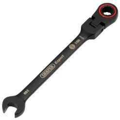 Draper Expert HI-TORQ® Metric Flexible Head Ratchet Combination Spanner, 8mm, Black