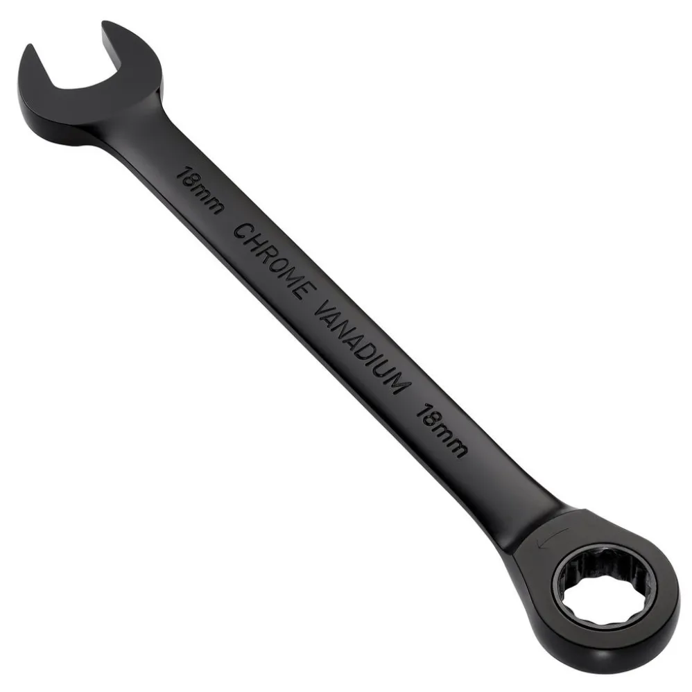 Draper Expert HI-TORQ® Metric Ratchet Combination Spanner, 18mm, Black