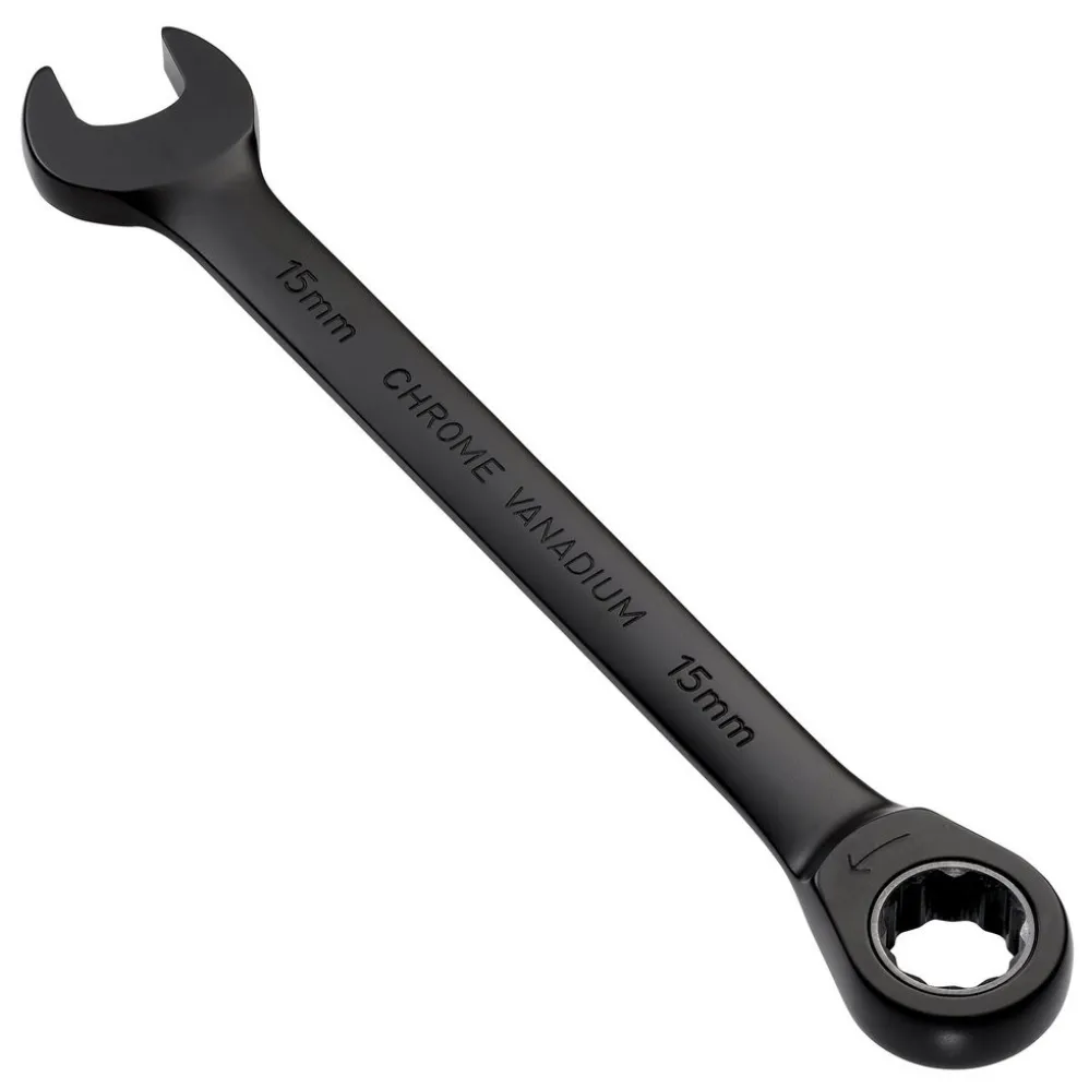 Draper Expert HI-TORQ® Metric Ratchet Combination Spanner, 15mm, Black
