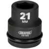 Draper Expert HI-TORQ® 6 Point Impact Socket, 3/4" Sq. Dr., 21mm