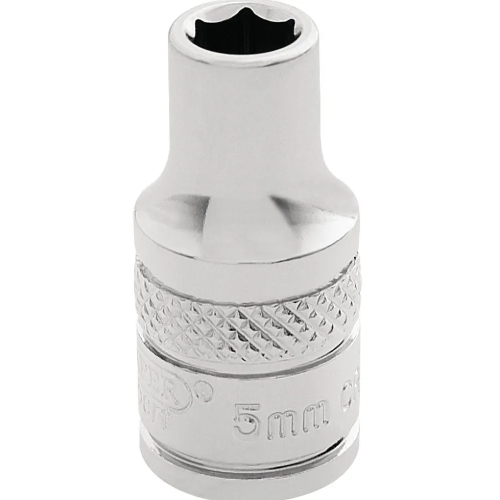 Draper Expert HI-TORQ® 6 Point Socket, 1/4" Sq. Dr., 5.0mm
