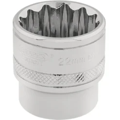 Draper Expert HI-TORQ® 12 Point Socket, 3/8" Sq. Dr., 22mm