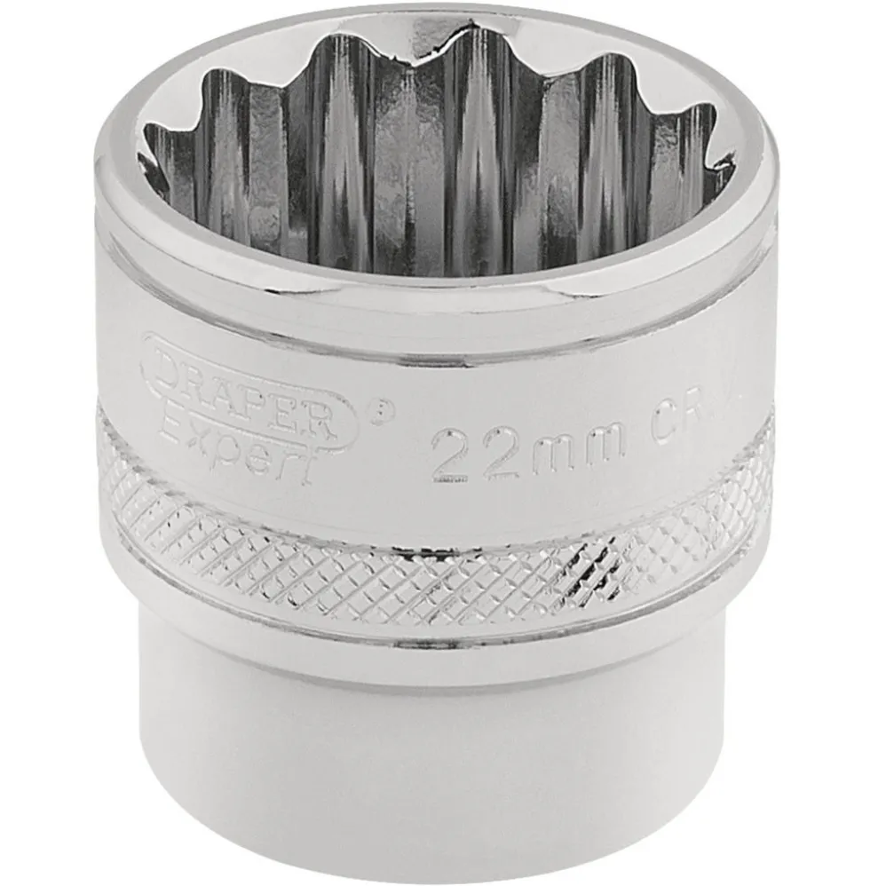 Draper Expert HI-TORQ® 12 Point Socket, 3/8" Sq. Dr., 22mm