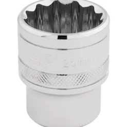 Draper Expert HI-TORQ® 12 Point Socket, 1/2" Sq. Dr., 25mm