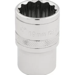 Draper Expert HI-TORQ® 12 Point Socket, 1/2" Sq. Dr., 19mm