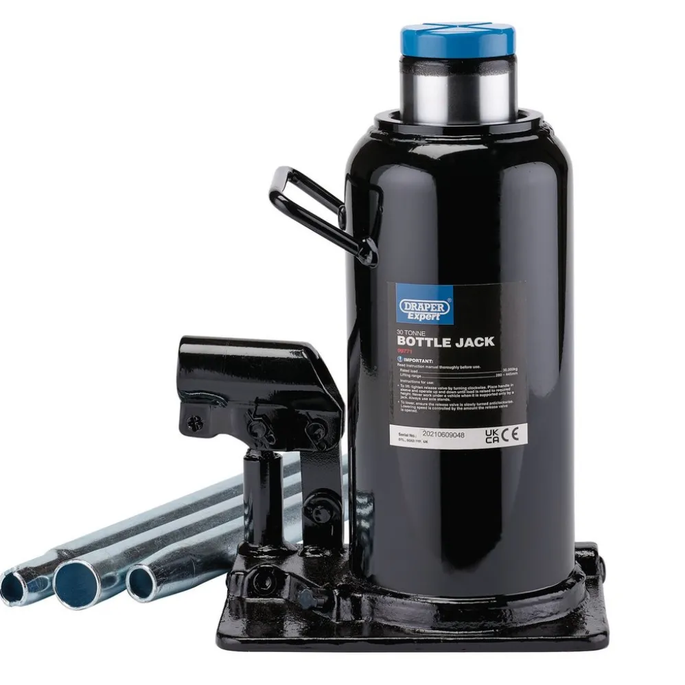 Draper Expert Hydraulic Bottle Jack, 30 Tonne