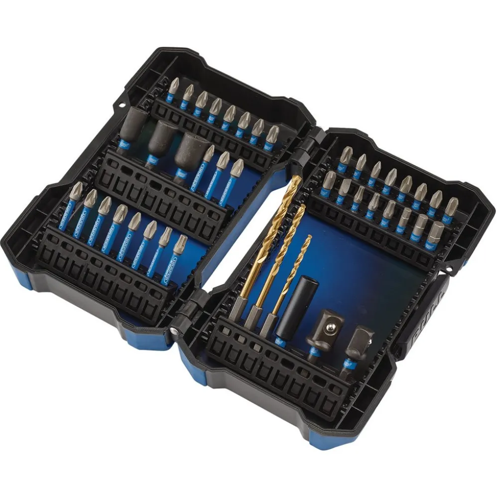 Draper Expert Impact Screwdriver Bit Set, 1/4" Hex (44 Piece)