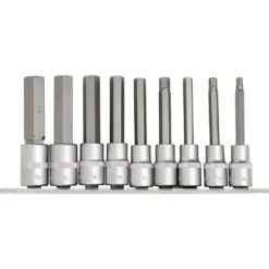 Draper Expert Long Metric Hex. Socket Bit Set, 1/2