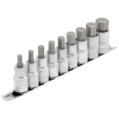 Draper Expert Metric Hex. Socket Bit Set, 1/2