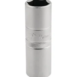 Draper Expert 10mm Thread 6 Point Satin Chrome Spark Plug Socket, 1/2" Sq. Dr., 16mm