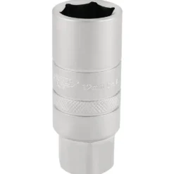 Draper Expert 12mm Thread 6 Point Satin Chrome Spark Plug Socket, 3/8" Sq. Dr., 18mm