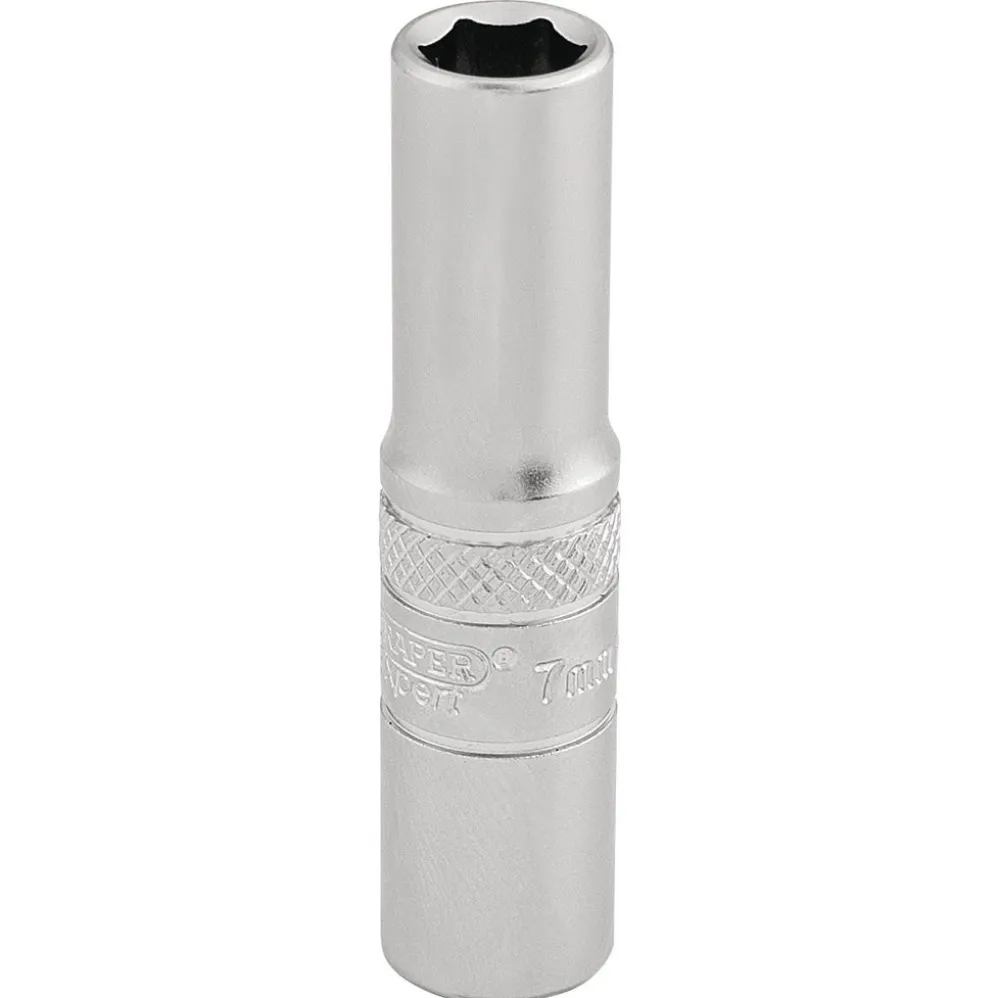 Draper Expert 6 Point Deep Socket, 1/4" Sq. Dr., 7mm