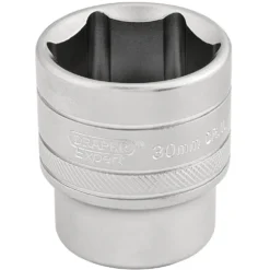 Draper Expert 6 Point Metric Socket, 1/2" Sq. Dr., 30mm