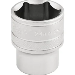 Draper Expert 6 Point Metric Socket, 1/2" Sq. Dr., 24mm