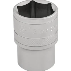 Draper Expert 6 Point Metric Socket, 1/2" Sq. Dr., 21mm