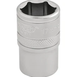 Draper Expert 6 Point Metric Socket, 1/2" Sq. Dr., 17mm