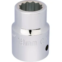 Draper Expert 12 Point Socket, 3/4" Sq. Dr., 19mm