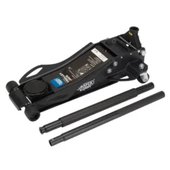 Draper Expert Professional Low Profile Fast Lift Garage Trolley Jack, 3 Tonne, Black