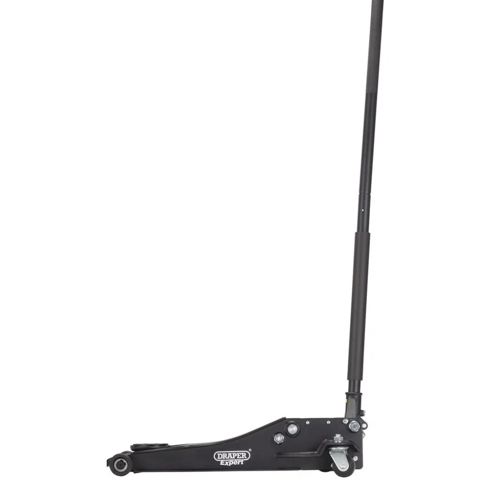 Draper Expert Professional Low Profile Fast Lift Garage Trolley Jack, 3 Tonne, Black