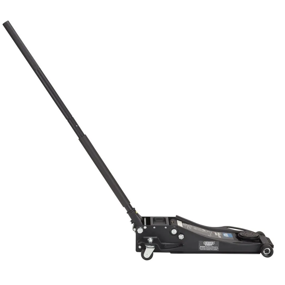 Draper Expert Professional Low Profile Fast Lift Garage Trolley Jack, 3 Tonne, Black