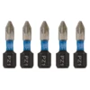 Draper Expert PZ-Type Impact Screwdriver Bits, No.1 x 25mm, 1/4" Hex (Pack of 5)