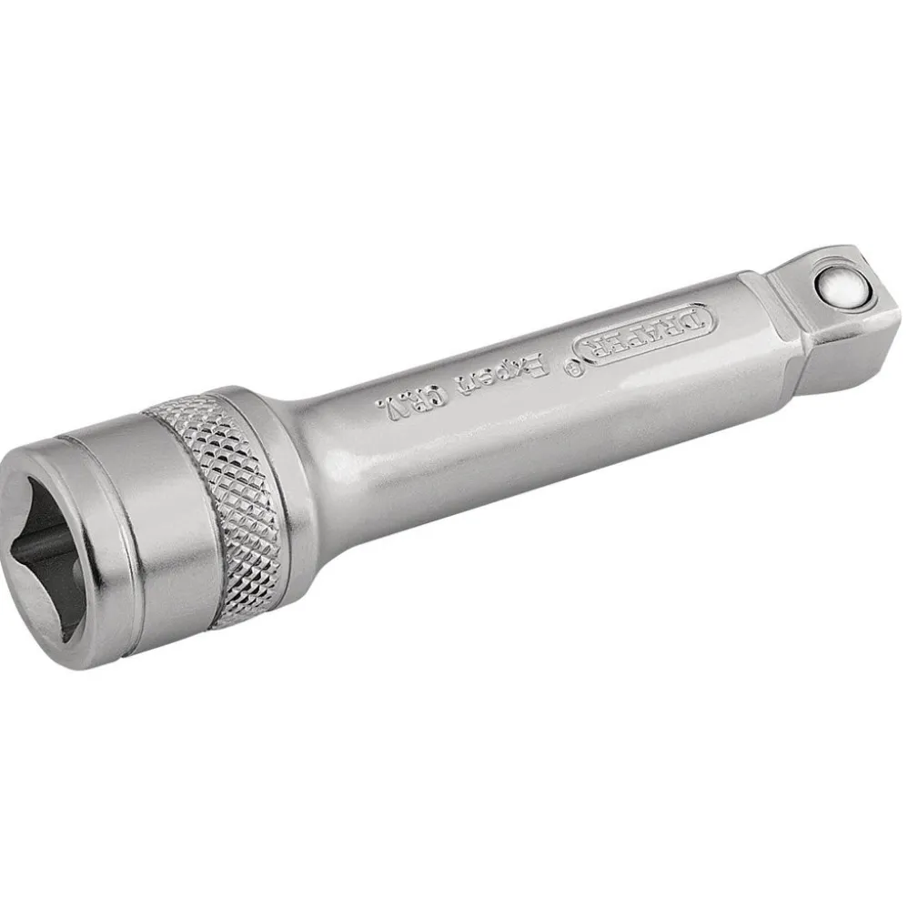 Draper Expert Satin Chrome Wobble Extension Bar, 3/8" Sq. Dr., 75mm